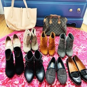 LV Speedy, Annabel Ingall Tote, 8 pairs of shoes